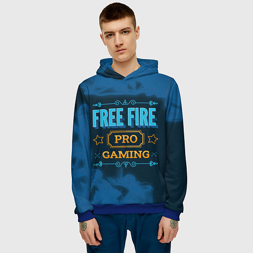 Мужская толстовка Игра Free Fire: PRO Gaming / 3D-Синий – фото 3