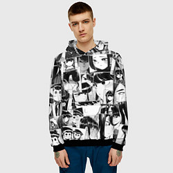 Толстовка-худи мужская Komi san pattern, цвет: 3D-черный — фото 2