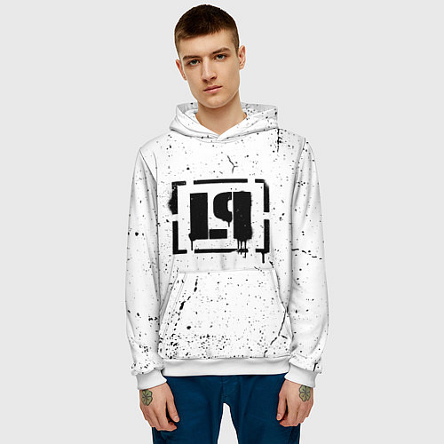 Мужская толстовка Linkin Park брызги краски / 3D-Белый – фото 3