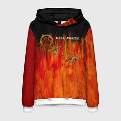 Толстовка-худи мужская Hell Awaits - Slayer, цвет: 3D-белый
