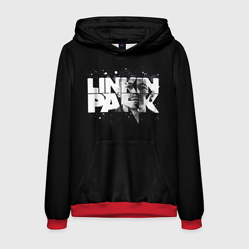Мужская толстовка Linkin Park логотип с фото / 3D-Красный – фото 1