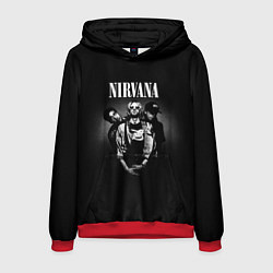 Толстовка-худи мужская Nirvana рок-группа, цвет: 3D-красный