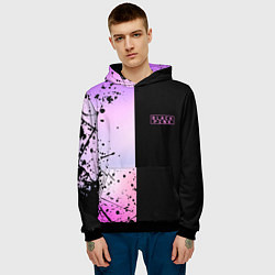 Толстовка-худи мужская BLACKPINK HALF COLORS, цвет: 3D-черный — фото 2