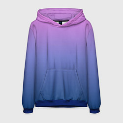 Толстовка-худи мужская PINK-BLUE GRADIENT ГРАДИЕНТ, цвет: 3D-синий