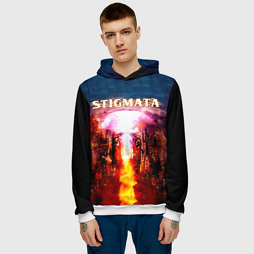 Мужская толстовка Stigmata альбом / 3D-Белый – фото 3