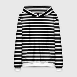 Толстовка-худи мужская В полоску для Хэллоуина, цвет: 3D-белый