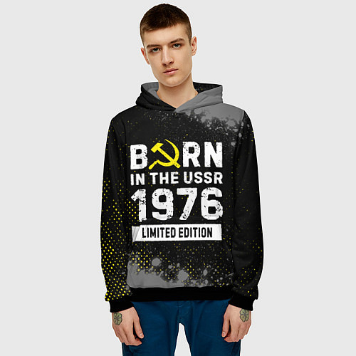 Мужская толстовка Born In The USSR 1976 year Limited Edition / 3D-Черный – фото 3