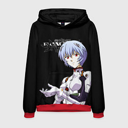 Толстовка-худи мужская АЯНАМИ РЕЙ ЕВА-00 ЕВАНГЕЛИОН, цвет: 3D-красный