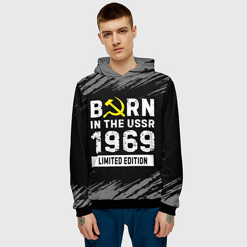 Мужская толстовка Born In The USSR 1969 year Limited Edition / 3D-Черный – фото 3