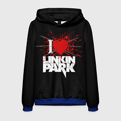 Толстовка-худи мужская Linkin Park Сердце, цвет: 3D-синий
