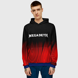 Толстовка-худи мужская Megadeth Red Plasma, цвет: 3D-синий — фото 2