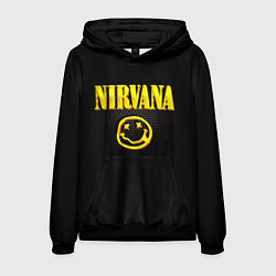 Толстовка-худи мужская NIRVANA соты, цвет: 3D-черный