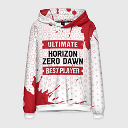 Толстовка-худи мужская Horizon Zero Dawn: красные таблички Best Player и, цвет: 3D-белый