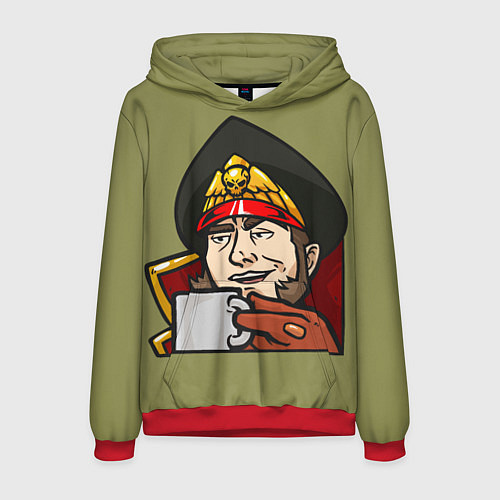 Мужская толстовка Ciaphas Cain Mug 3D / 3D-Красный – фото 1