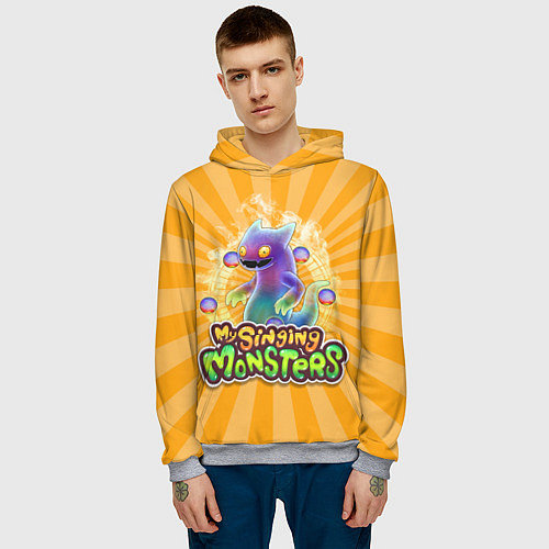 Мужская толстовка My Singing Monsters Вужас / 3D-Меланж – фото 3