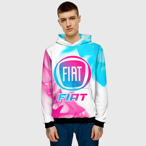 Мужская толстовка Fiat Neon Gradient / 3D-Черный – фото 3