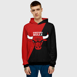 Толстовка-худи мужская Chicago Bulls NBA, цвет: 3D-черный — фото 2