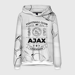 Толстовка-худи мужская Ajax Football Club Number 1 Legendary, цвет: 3D-белый