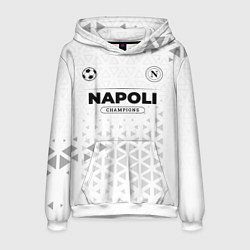 Толстовка-худи мужская Napoli Champions Униформа, цвет: 3D-белый