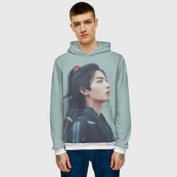 Толстовка-худи мужская Неукротимый Вей Ин, цвет: 3D-белый — фото 2