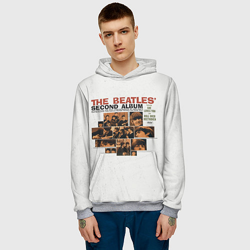 Мужская толстовка The Beatles Second Album / 3D-Меланж – фото 3