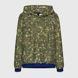 Толстовка-худи мужская Камуфляж цифровой Флора-1 пиксель, цвет: 3D-синий