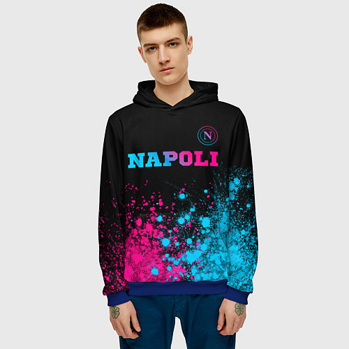 Мужская толстовка Napoli Neon Gradient / 3D-Синий – фото 3