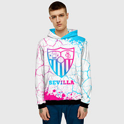 Толстовка-худи мужская Sevilla FC Neon Gradient, цвет: 3D-черный — фото 2