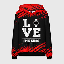Толстовка-худи мужская The Sims Love Классика, цвет: 3D-черный