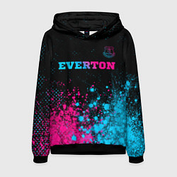 Толстовка-худи мужская Everton - neon gradient, цвет: 3D-черный