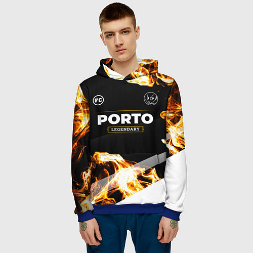 Мужская толстовка Porto legendary sport fire / 3D-Синий – фото 3