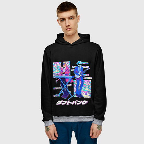 Мужская толстовка Daft punk ufo / 3D-Меланж – фото 3