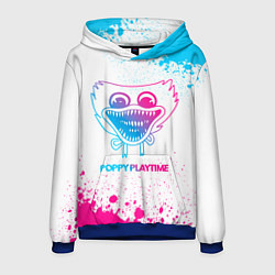 Толстовка-худи мужская Poppy Playtime neon gradient style, цвет: 3D-синий