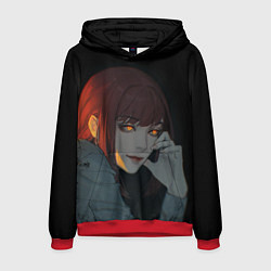 Толстовка-худи мужская Макима - Человек-бензопила, цвет: 3D-красный