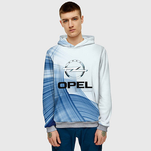 Мужская толстовка Opel - logo / 3D-Меланж – фото 3