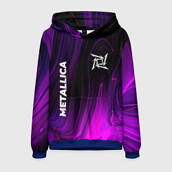 Толстовка-худи мужская Metallica violet plasma, цвет: 3D-синий