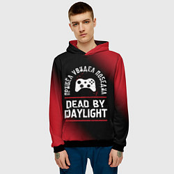 Толстовка-худи мужская Dead by Daylight пришел, увидел, победил, цвет: 3D-черный — фото 2