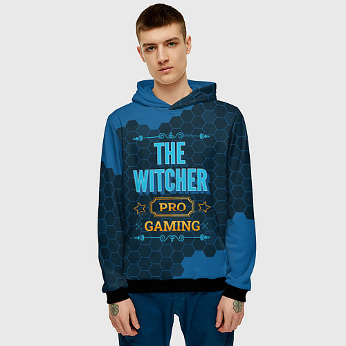 Мужская толстовка Игра The Witcher: pro gaming / 3D-Черный – фото 3