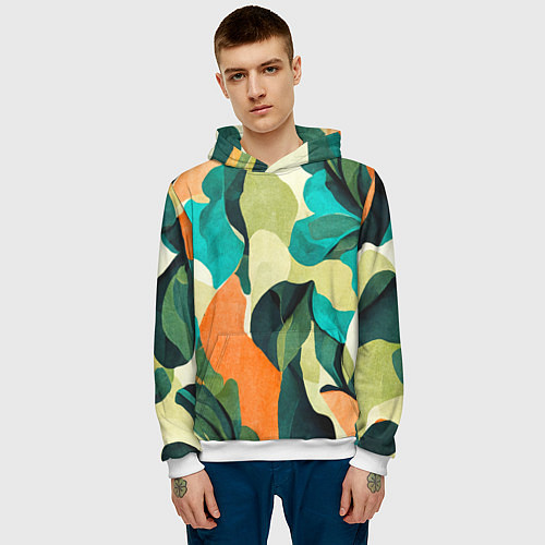Мужская толстовка Multicoloured camouflage / 3D-Белый – фото 3