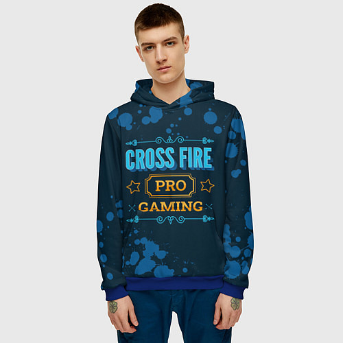 Мужская толстовка Игра Cross Fire: pro gaming / 3D-Синий – фото 3