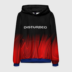 Толстовка-худи мужская Disturbed red plasma, цвет: 3D-синий