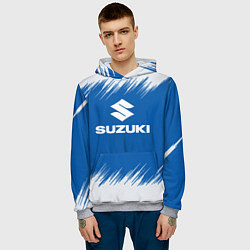 Толстовка-худи мужская Suzuki - sport, цвет: 3D-меланж — фото 2