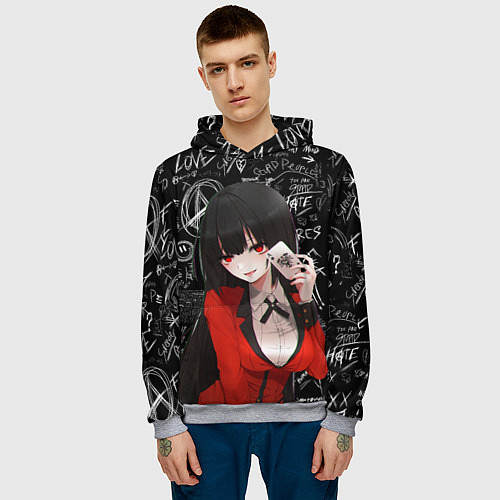 Мужская толстовка Безумный азарт Юмеко Джабами / 3D-Меланж – фото 3