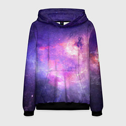 Толстовка-худи мужская Космическая ветренная вспышка, цвет: 3D-черный