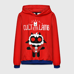 Толстовка-худи мужская Cult of the Lamb ягненок, цвет: 3D-синий