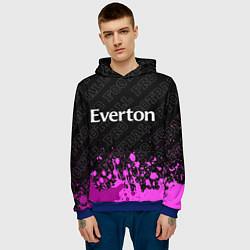 Толстовка-худи мужская Everton pro football: символ сверху, цвет: 3D-синий — фото 2