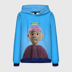 Толстовка-худи мужская Lil Peep С Нимбом, цвет: 3D-синий