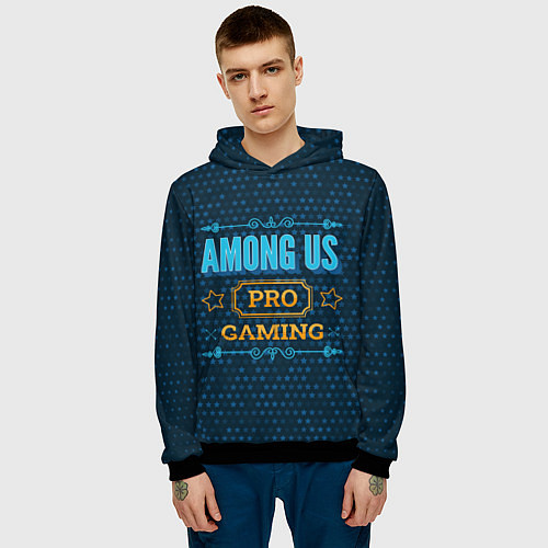 Мужская толстовка Игра Among Us: pro gaming / 3D-Черный – фото 3