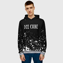 Толстовка-худи мужская Ice Cube - брызги краски, цвет: 3D-меланж — фото 2