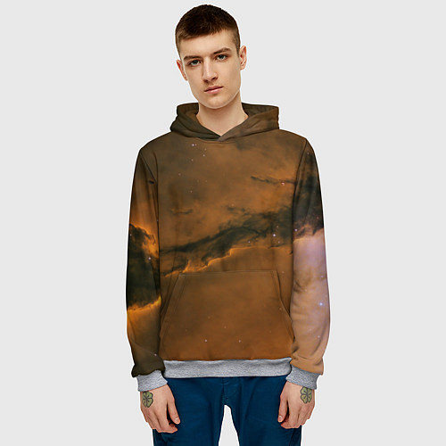 Мужская толстовка Карамельная галактика / 3D-Меланж – фото 3